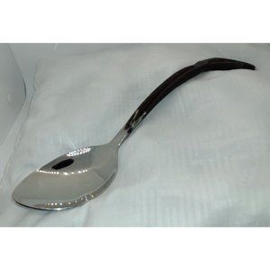 Blackened Fiddlehead Style Serving Spoon 12" curved handle Thanksgiving holidays